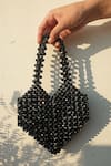 Buy_RUBILON_Black Quinn Heart Shaped Bag _Online_at_Aza_Fashions