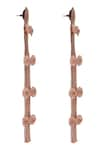 Trupti Mohta_Rose Gold Coral Ornate Statement Earrings _Online_at_Aza_Fashions