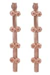 Shop_Trupti Mohta_Rose Gold Coral Ornate Statement Earrings _at_Aza_Fashions