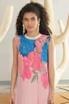 Buy_PREETI MEHTA_Pink Georgette Viscose 60% And 40% Polyester Digital Printed Straight & Pant Set_Online_at_Aza_Fashions