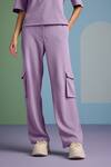 Buy_Muvazo_Purple Cotton, Polyester Collared Eclectic Enchantment Top With Plain Pant _Online_at_Aza_Fashions