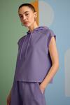 Shop_MUVAZO_Purple 80% Cotton Plain Hooded Neck Hoodie And Shorts Set _Online_at_Aza_Fashions