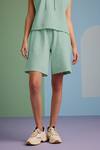 Shop_Muvazo_Green Cotton, Polyester Halter Neck Oh So Cool Hooded Tee With Shorts _Online_at_Aza_Fashions