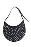 Buy_Trov_Black Stud Hobo Embellished Handbag _at_Aza_Fashions