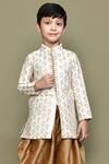 Buy_Samyukta Singhania_Cream Silk Embroidery Fleur Motif Kurta With Patiala Pant _Online_at_Aza_Fashions
