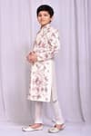Shop_Samyukta Singhania_White Silk Floral Vine Embroidered Sherwani _Online_at_Aza_Fashions