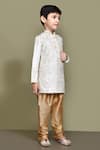 Buy_Petite Pomme_White Silk Embroidery Threadwork Kurta Set 