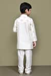 Shop_Petite Pomme_White Silk Embroidery Gota Kurta _at_Aza_Fashions