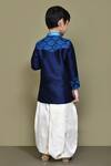 Shop_Samyukta Singhania_Blue Silk Embroidery Mughal Kurta Set _at_Aza_Fashions