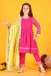 Buy_JILMIL DREAMWEAR_Magenta Crepe Embellished Gota Sleeve Anarkali Set _Online_at_Aza_Fashions