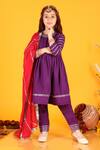 Buy_JILMIL DREAMWEAR_Purple Crepe Embellished Gota Placement Anarkali Set _at_Aza_Fashions