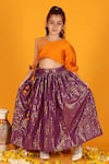 Buy_JILMIL DREAMWEAR_Purple Cotton Woven Linear Lehenga And Blouse Set _at_Aza_Fashions