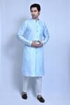 Buy_Arihant Rai Sinha_Blue Silk Solid Kurta With Pant _at_Aza_Fashions