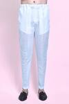 Arihant Rai Sinha_Blue Silk Solid Kurta With Pant _Online_at_Aza_Fashions