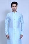 Shop_Arihant Rai Sinha_Blue Silk Solid Kurta With Pant _Online_at_Aza_Fashions