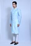 Arihant Rai Sinha_Blue Silk Solid Kurta With Pant _at_Aza_Fashions