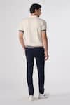 Shop_S&N by Shantnu Nikhil_Off White Circo - Cotton Nylon Embroidered Crest Placed Knitted Polo T-shirt_at_Aza_Fashions
