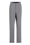 S&N by Shantnu Nikhil_Grey Cotton Plain Straight Fit Trousers_Online_at_Aza_Fashions
