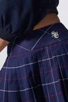 Shop_S&N by Shantnu Nikhil_Blue Cotton Print Plaid Skirt _Online_at_Aza_Fashions