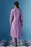 Shop_Chokhi Chorri_Purple Kurta Silk Chanderi Embroidery Gul Notched Helen Anarkali Set _at_Aza_Fashions