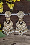 Buy_Riana Jewellery_White Pearls Jadtar Stone Studded Earrings _at_Aza_Fashions