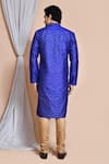 Shop_Arihant Rai Sinha_Blue , Satin Sequins, Embroidery Kurta Set _at_Aza_Fashions