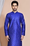 Buy_Arihant Rai Sinha_Blue , Satin Sequins, Embroidery Kurta Set _Online_at_Aza_Fashions