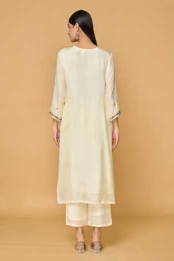 Citrus Long Kurta Set Bamboo Silk