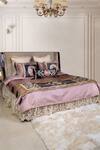 Shop_Diva Riche_Multi Color Satin, Washable Silk Floral, Quilted Bal And Roseate King Bedding Set_at_Aza_Fashions