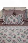 Diva Riche_Pink Cotton Floral Eve Parisian King Bedding Set_Online_at_Aza_Fashions