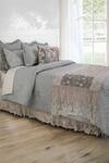 Buy_Diva Riche_Grey Cotton Floral Eve Embroidered Bedding Set_at_Aza_Fashions
