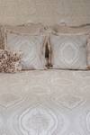 Diva Riche_Cream Washable Silk Thread Lace And Floral Embroidered Bedding Set _Online_at_Aza_Fashions