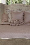 Shop_Diva Riche_Peach Washable Silk Bijou Paisley Quilted Pattern Bedding Set_at_Aza_Fashions