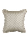 Shop_Diva Riche_Cream Washable Silk Lattice Quilted Pattern Bedding Set_Online_at_Aza_Fashions