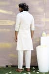 Shop_Nero India_Off White Cotton Dobby Dori Embroidered Kurta _at_Aza_Fashions