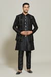 Buy_Aryavir Malhotra_Black Jacket Velvet Embroidered Sequin Thread And Pant _at_Aza_Fashions