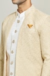 Buy_Aryavir Malhotra_Gold Silk Embroidered Sequin Jacket Kurta Set