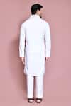 Shop_Arihant Rai Sinha_White Cotton Embroidery Hand Straight Kurta With Pyjama _at_Aza_Fashions