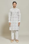 Arihant Rai Sinha_Multi Color Cotton Embroidered Sequin Printed Thread Work Kurta _Online_at_Aza_Fashions