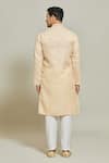 Shop_Arihant Rai Sinha_Beige Kurta Premium Linen Cotton Plain Straight And Aligadi Pant Set_at_Aza_Fashions