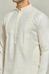 Shop_Arihant Rai Sinha_Cream Kurta Premium Linen  Pant Art Silk Pintux Stripe Set _Online_at_Aza_Fashions