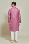 Shop_Arihant Rai Sinha_Purple Premium Linen Cotton Solid Plain Pintux Placket Kurta _at_Aza_Fashions