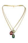 Shop_Hrisha Jewels_Gold Plated Kundan Embellished Necklace_at_Aza_Fashions