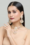 Buy_Nayaab by Aleezeh_Gold Plated Jadau Embellished Necklace Set_at_Aza_Fashions