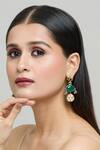 Buy_Nazaakat By Samara Singh_Gold Plated Zari Carved Elephant Earrings _at_Aza_Fashions