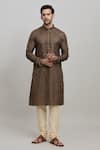Buy_Arihant Rai Sinha_Multi Color Poly Cotton Printed Paisley Kurta And Churidar Set_at_Aza_Fashions