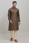 Buy_Arihant Rai Sinha_Multi Color Poly Cotton Printed Paisley Kurta And Churidar Set_Online_at_Aza_Fashions