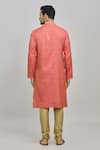 Shop_Arihant Rai Sinha_Pink Polyester, Cotton Embroidery Flower Woven Kurta Set _at_Aza_Fashions