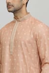 Shop_Arihant Rai Sinha_Peach Poly Printed Diamond Kurta Set _Online_at_Aza_Fashions