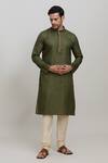 Buy_Arihant Rai Sinha_Green Polyester, Cotton Abstract Print Kurta Set _Online_at_Aza_Fashions